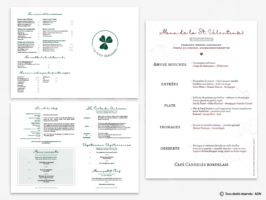 Déclinaison Menu